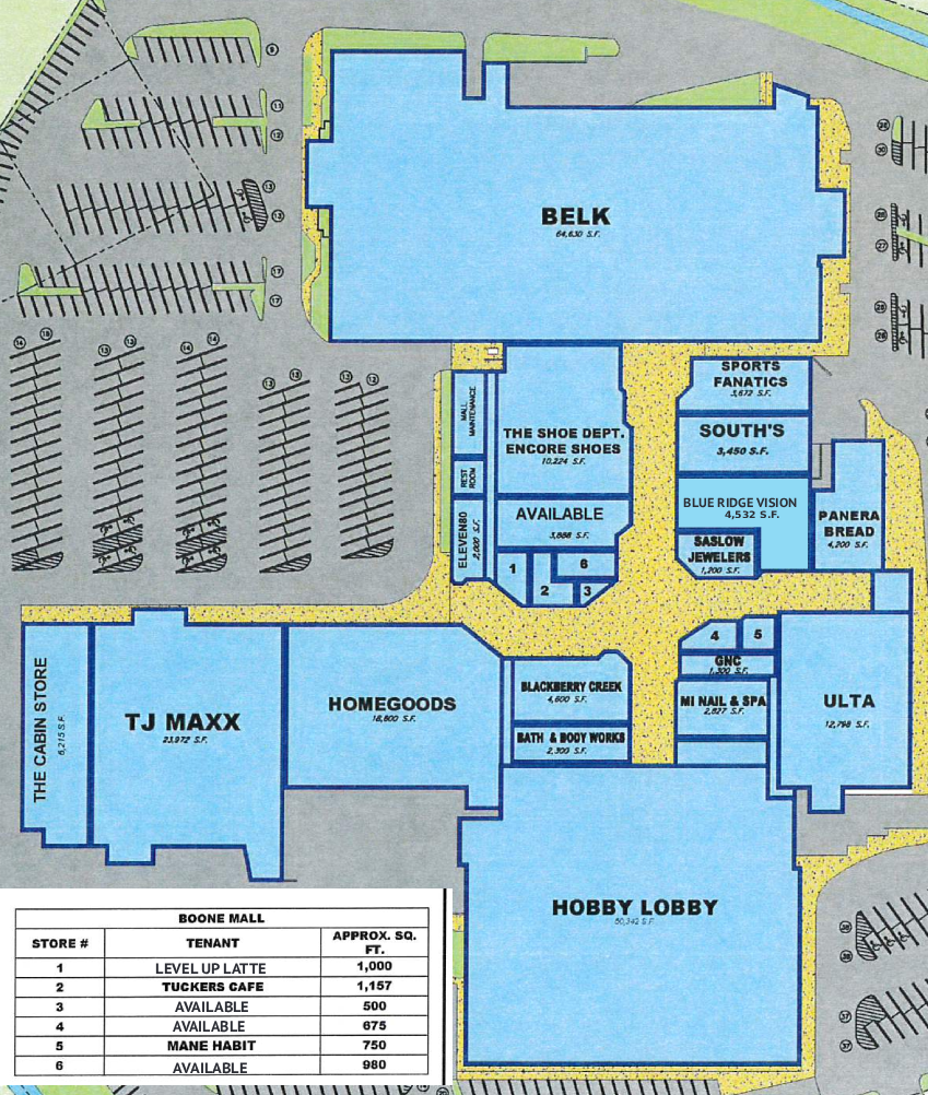 Updated Boone Mall Tenant Map 2026 Rev2 (1) (1)